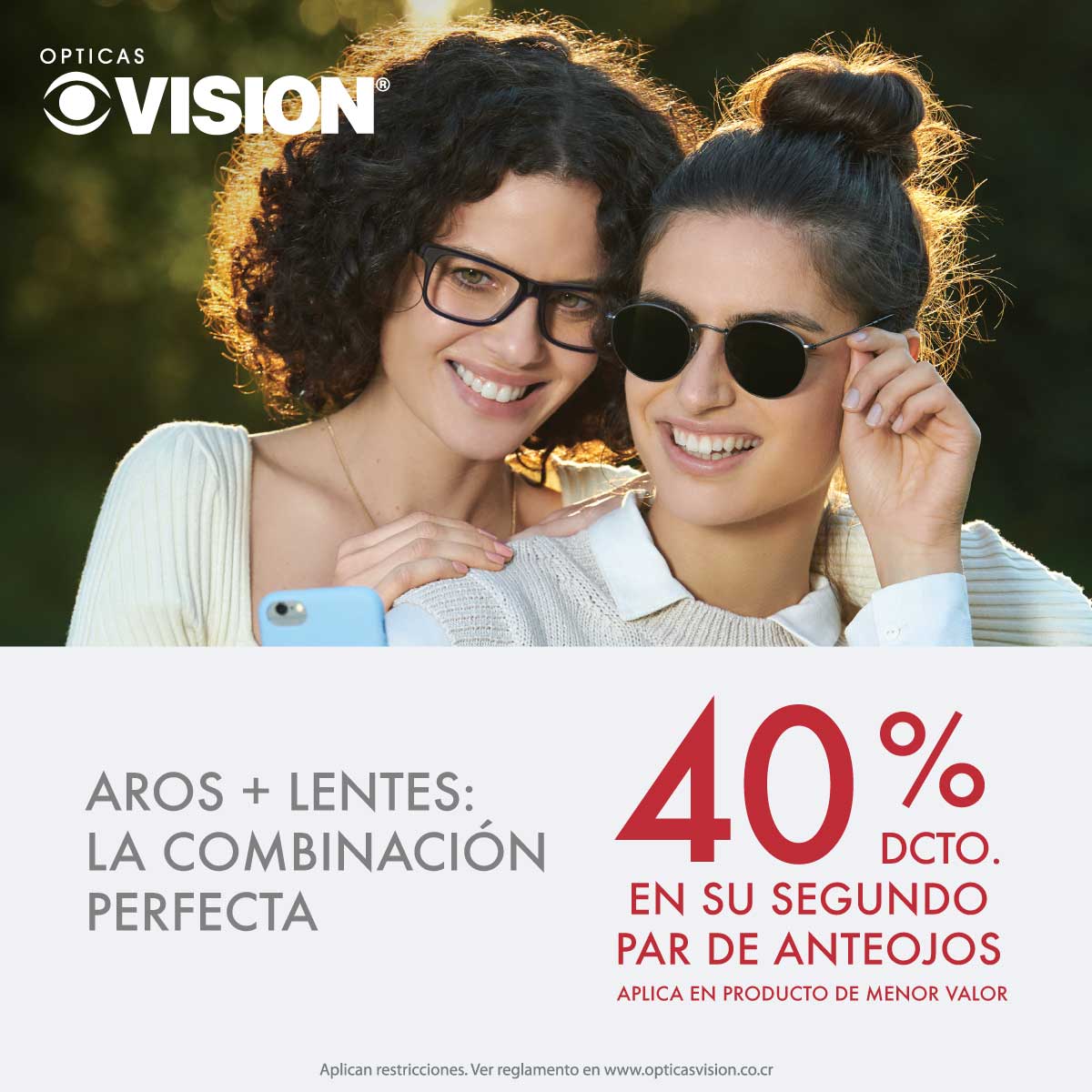 40% de descuento segundo aro - Marzo y Abril