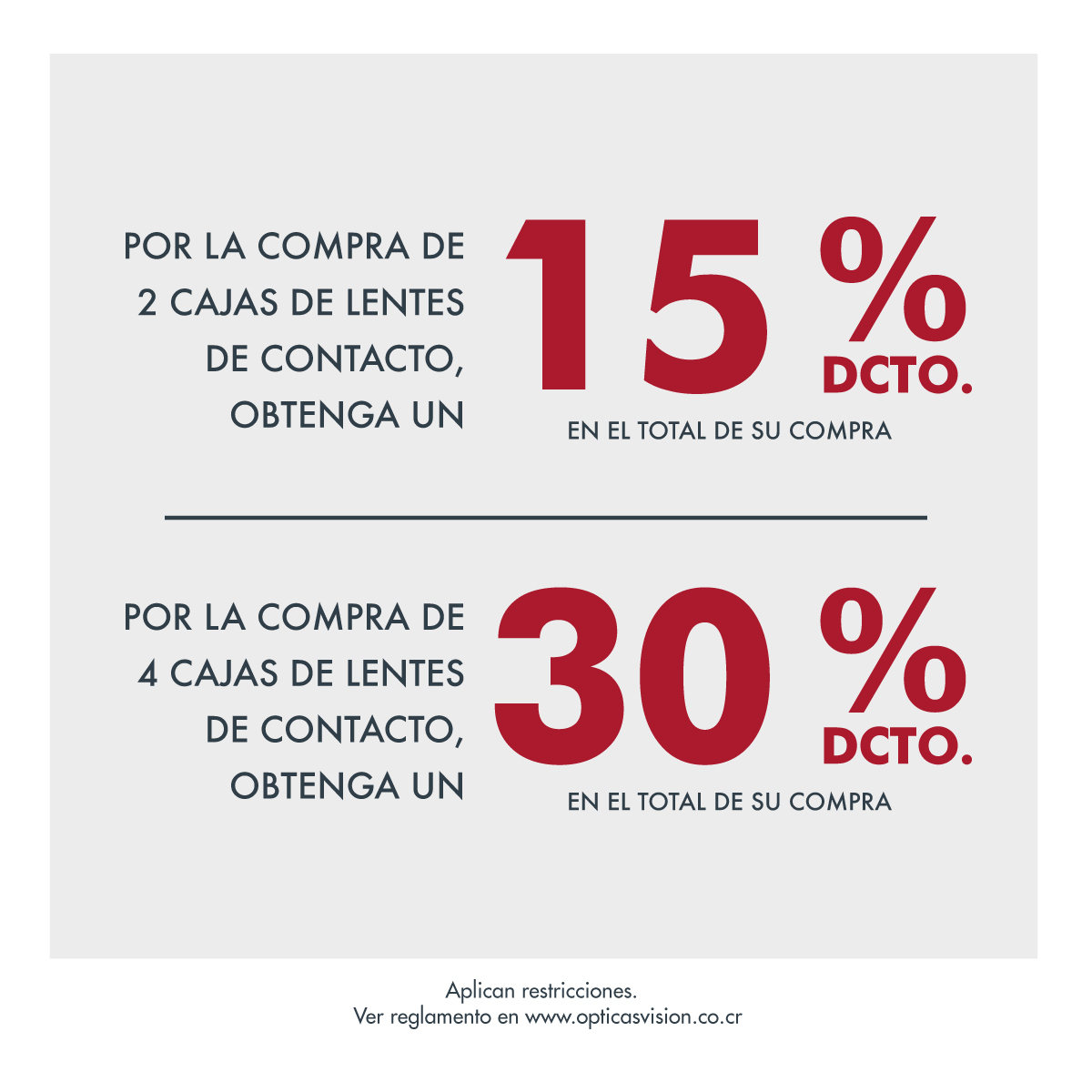 PROMOCION - PROMOCIÓN DE VERANO LENTES DE CONTACTO